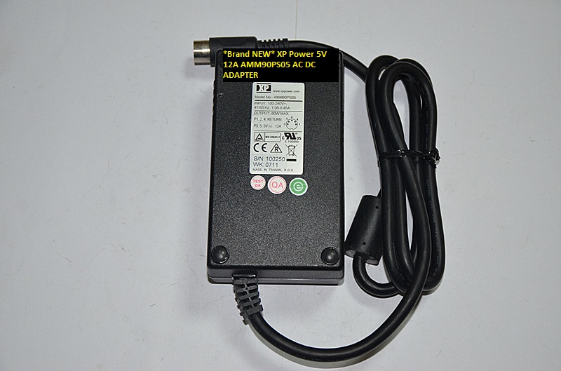 *Brand NEW* 5 pin XP Power AMM90PS05 5V 12A AC DC ADAPTER